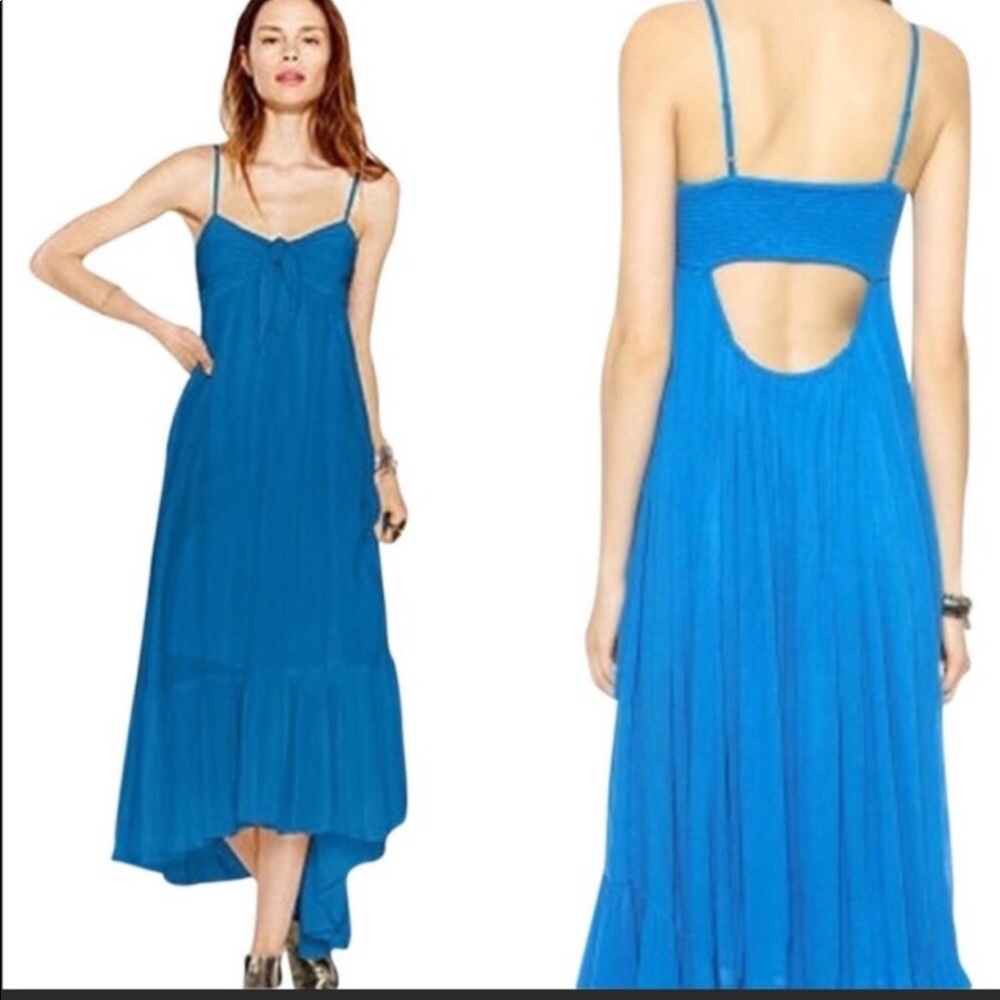 Free people cobalt blue maxi dress size small NWT